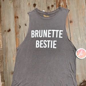 Show Me Your MUMU Besties Grey Andrew Tunic Tank